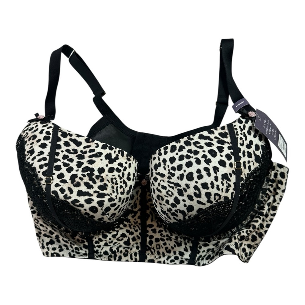 Cacique Longline Boost Balconette Bra Animal Birch Size 42DDD NEW NWT - Picture 3 of 7